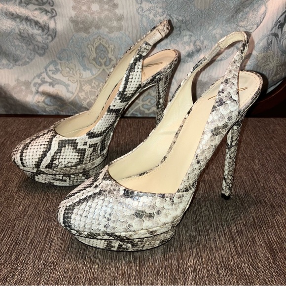 BRIAN ATWOOD Platform Heels PYTHON / SNAKESKIN - Sz 9 (EU 40) EXCELLENT! - Picture 6 of 16